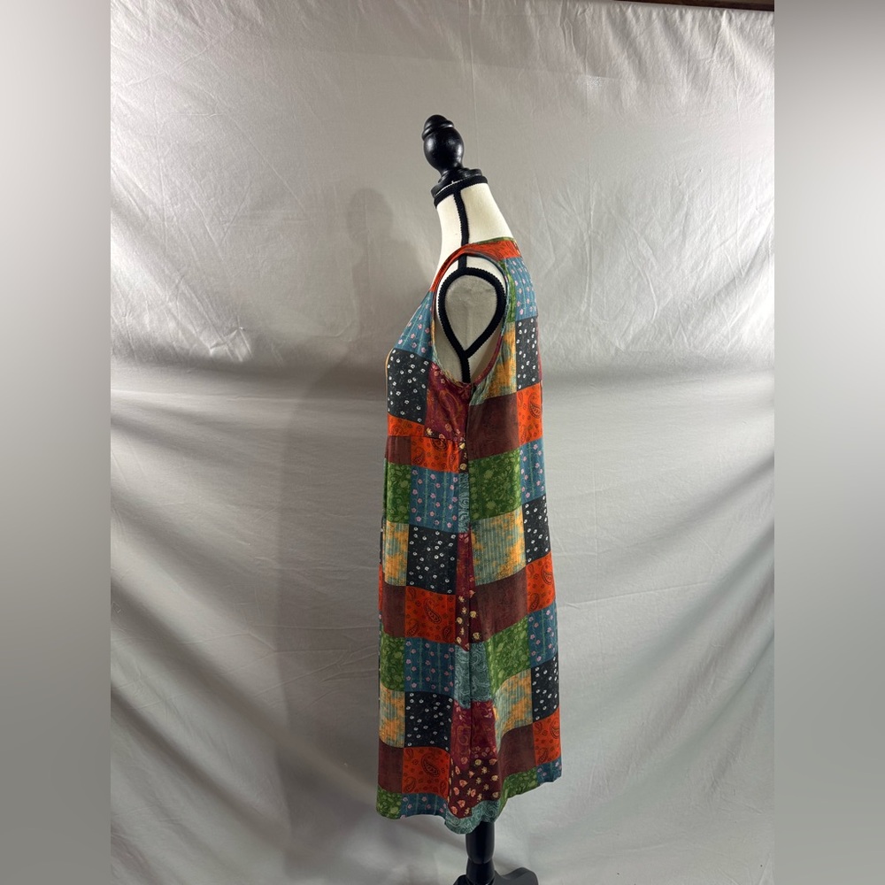 Patchwork Print Paisley Floral Sleeveless Dress - Picture 8 of 9